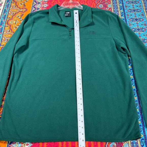 The North Face Half Zip Fleece Pullover Men’s XL Green Long Sleeve - Picture 5 of 8